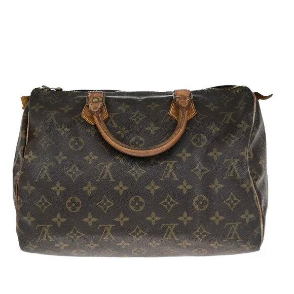 Auth LOUIS VUITTON Speedy 30 Travel Hand Bag Monogram Leather Brown - Picture 7 of 16